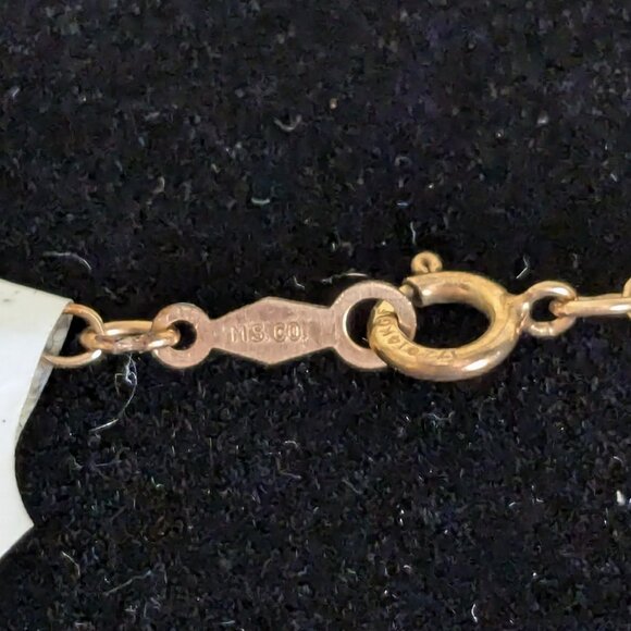 14K Gold Fill Pearl Teardrop Blue Necklace Delicate Preppy Gift Quiet Luxury - Picture 6 of 11